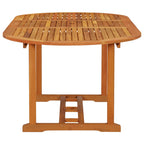 Mesa de jardín madera maciza de eucalipto 200x100x75 cm