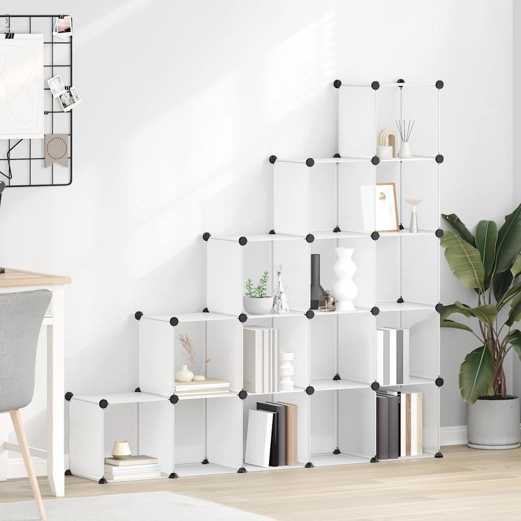 Estante de cubos com 12 compartimentos preto PP