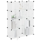 Organizador de cubos de almacenamiento con 12 cubos y puertas, PP transparente