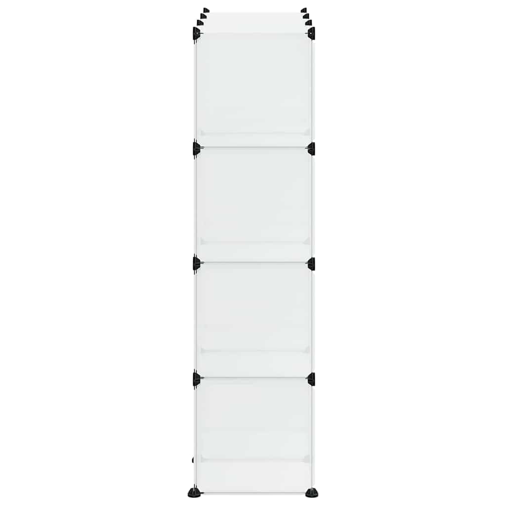 Organizador de cubos de almacenamiento con 12 cubos y puertas, PP transparente