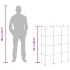 Organizador de cubos de almacenamiento con 12 cubos y puertas, PP transparente