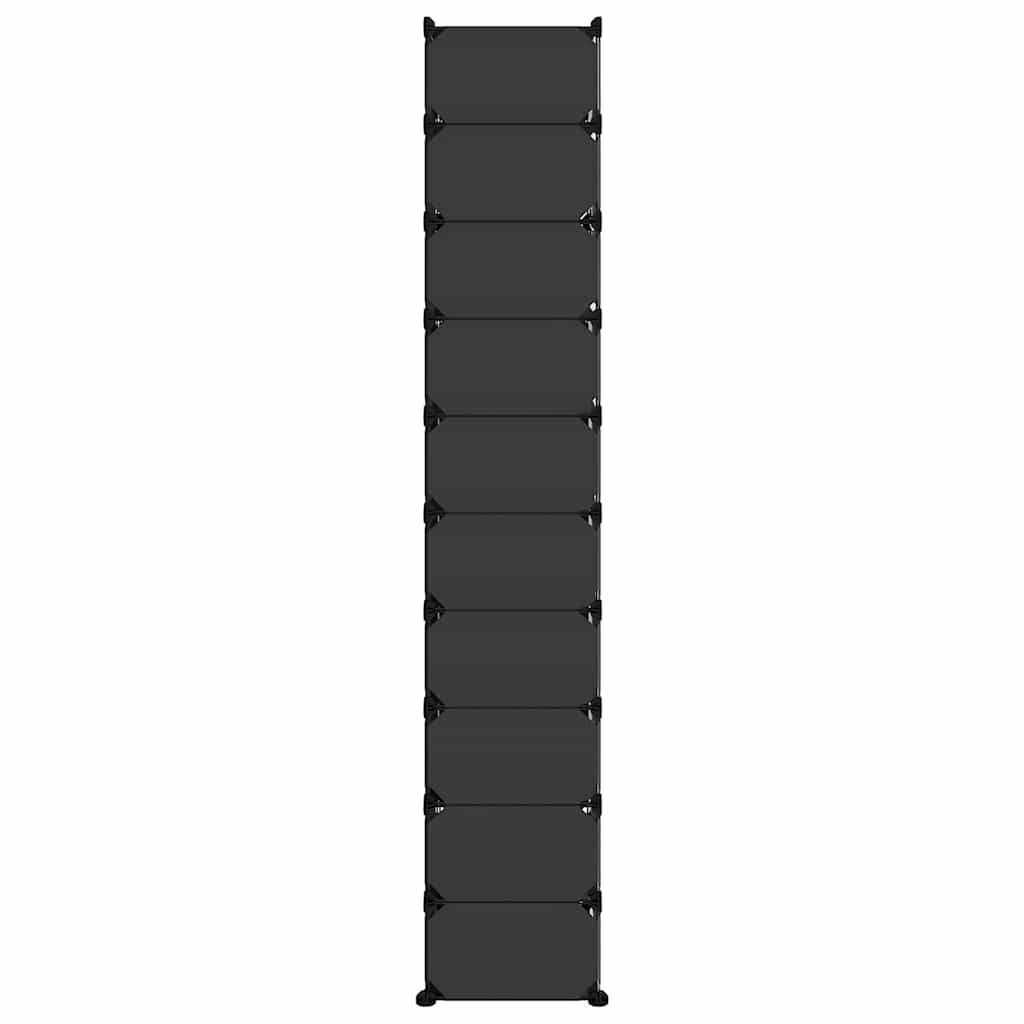 Zapatero PP negro 44x32x174 cm