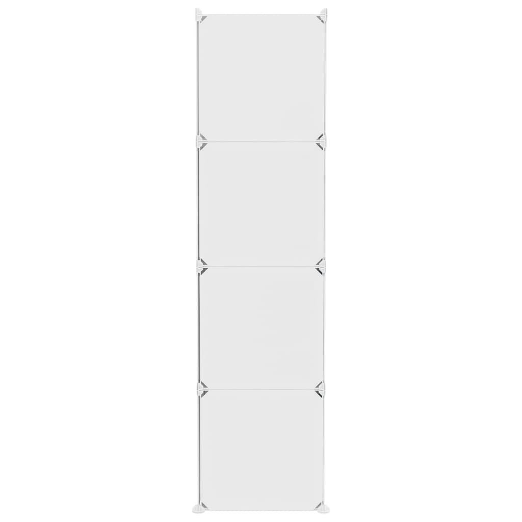 Armario de almacenamiento infantil Cube con 10 cubos, PP blanco