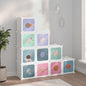 Armário de arrumação infantil Cube com 10 cubos, PP branco
