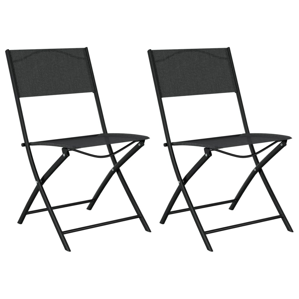 Mesa y sillas de bistró 3 piezas acero negro