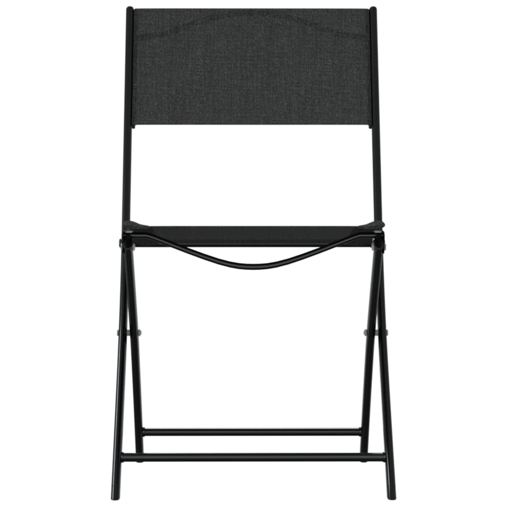 Mesa y sillas de bistró 3 piezas acero negro
