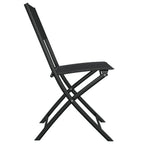 Mesa y sillas de bistró 3 piezas acero negro