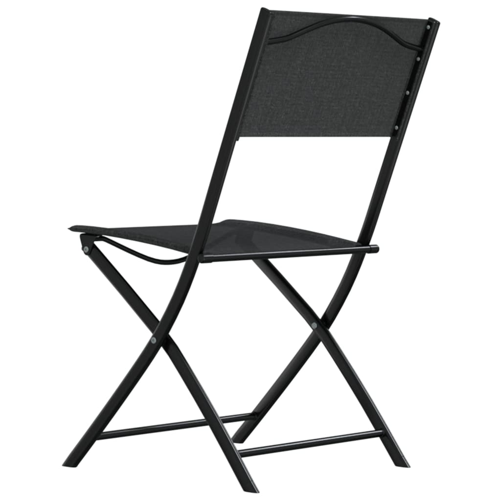 Mesa y sillas de bistró 3 piezas acero negro
