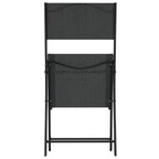 Mesa y sillas de bistró 3 piezas acero negro