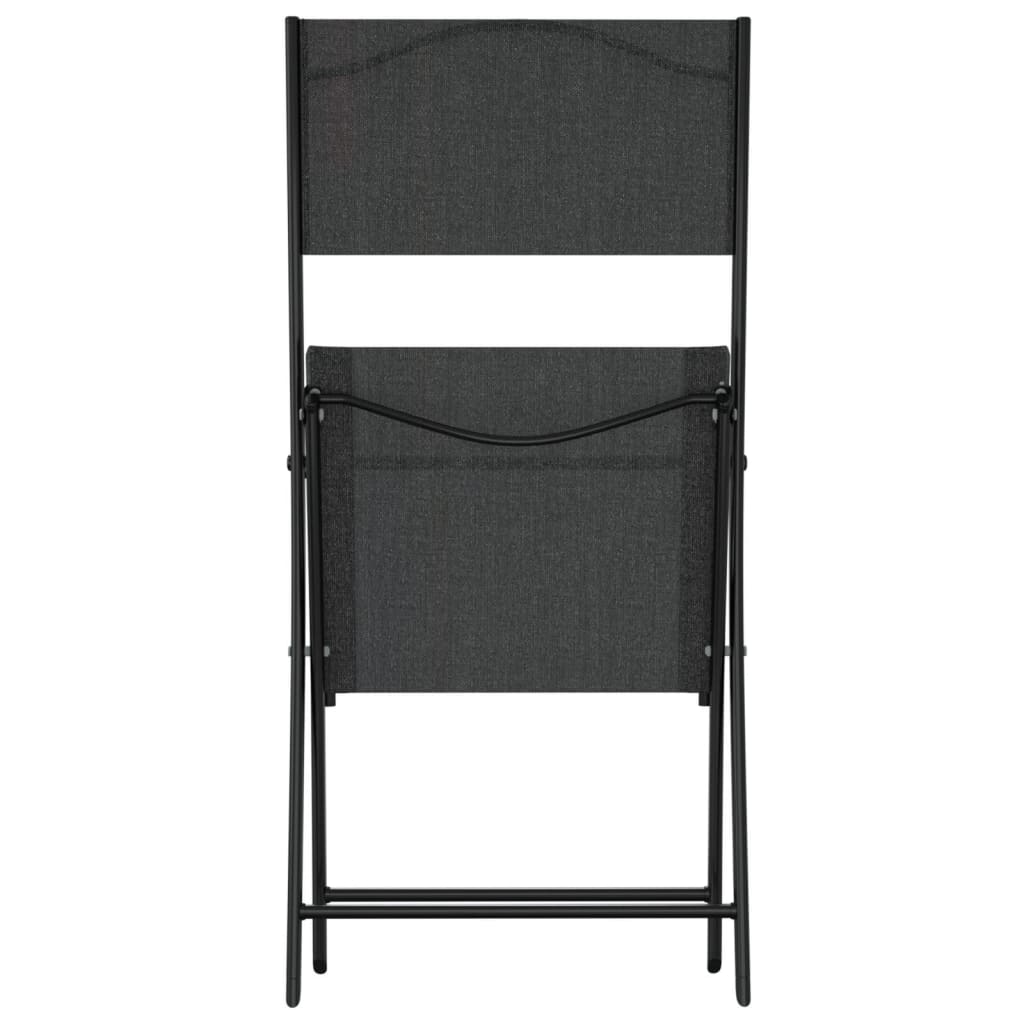 Mesa y sillas de bistró 3 piezas acero negro