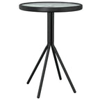 Mesa y sillas de bistró 3 piezas acero negro