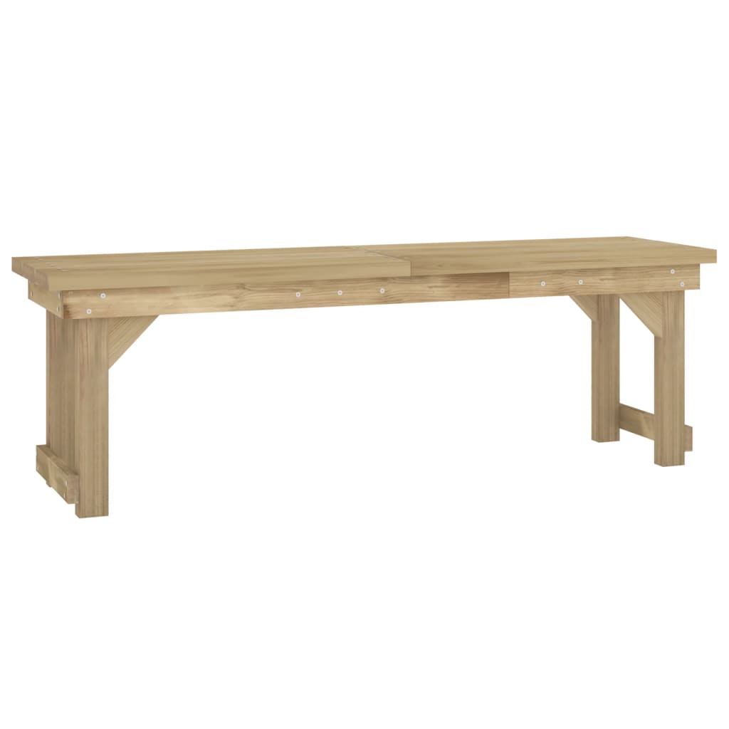 Set de comedor para jardín 3 pzas madera maciza pino impregnada