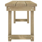 Set de comedor para jardín 3 pzas madera maciza pino impregnada