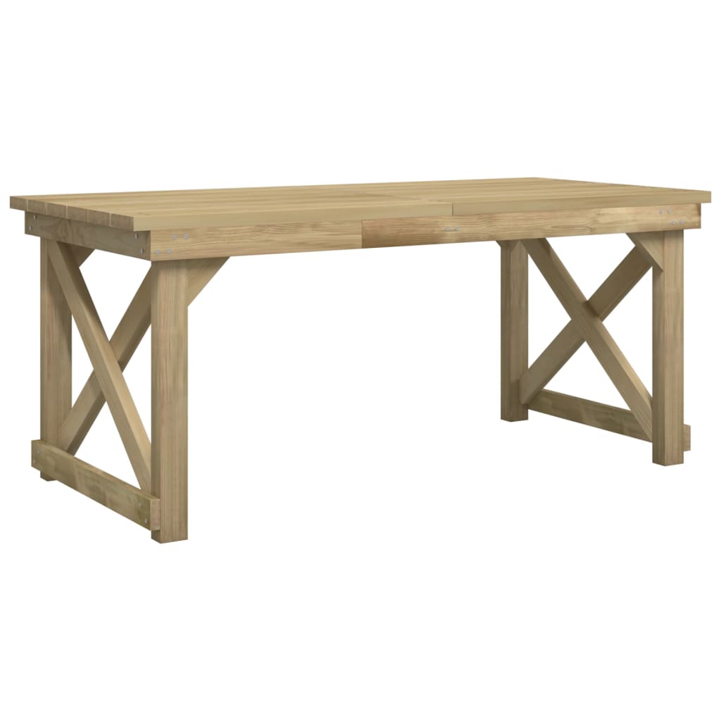 Set de comedor para jardín 3 pzas madera maciza pino impregnada