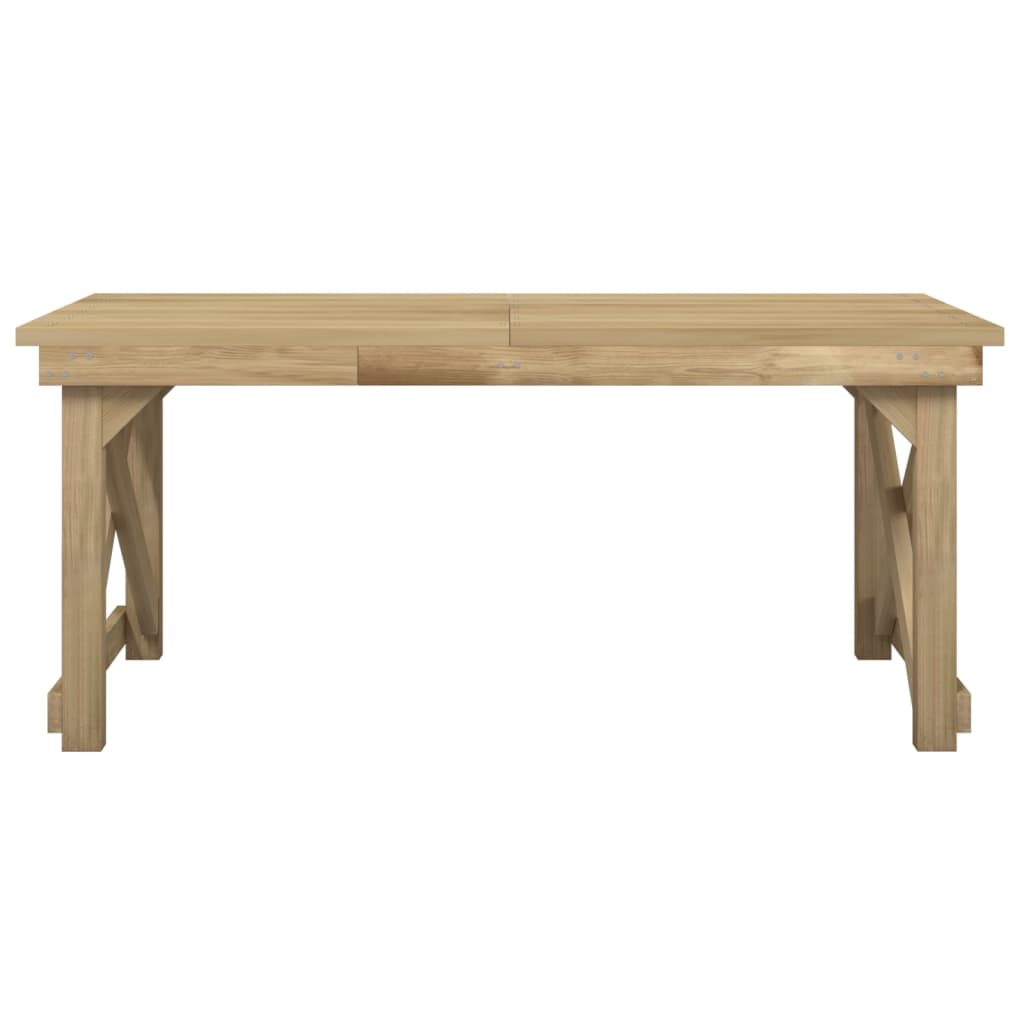 Set de comedor para jardín 3 pzas madera maciza pino impregnada