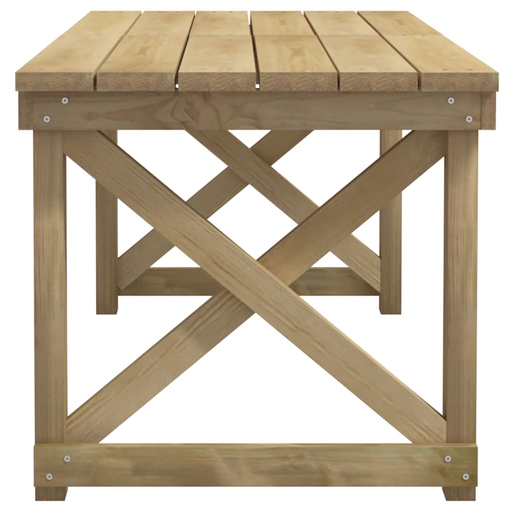 Set de comedor para jardín 3 pzas madera maciza pino impregnada