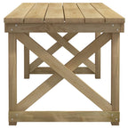 Set de comedor para jardín 3 pzas madera maciza pino impregnada