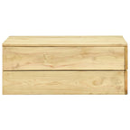 Set de muebles de jardín 4 pzas madera maciza pino impregnada