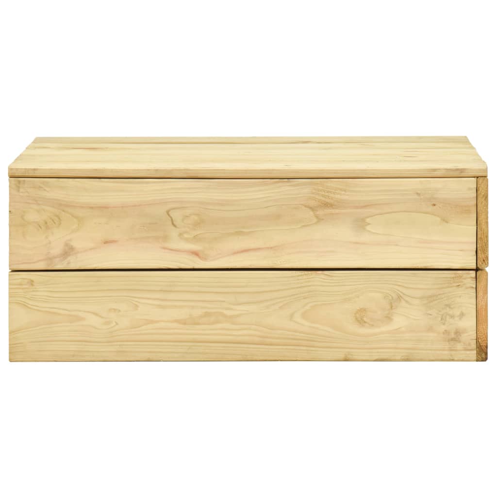Set de muebles de jardín 4 pzas madera maciza pino impregnada