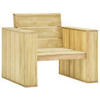 Set de muebles de jardín 4 pzas madera maciza pino impregnada