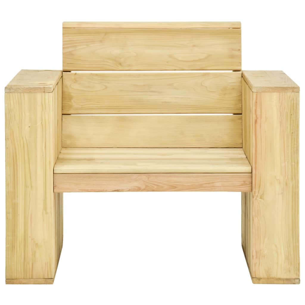 Set de muebles de jardín 4 pzas madera maciza pino impregnada