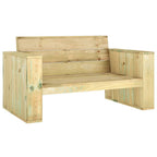 Set de muebles de jardín 4 pzas madera maciza pino impregnada
