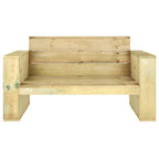 Set de muebles de jardín 4 pzas madera maciza pino impregnada