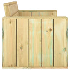 Set de muebles de jardín 4 pzas madera maciza pino impregnada
