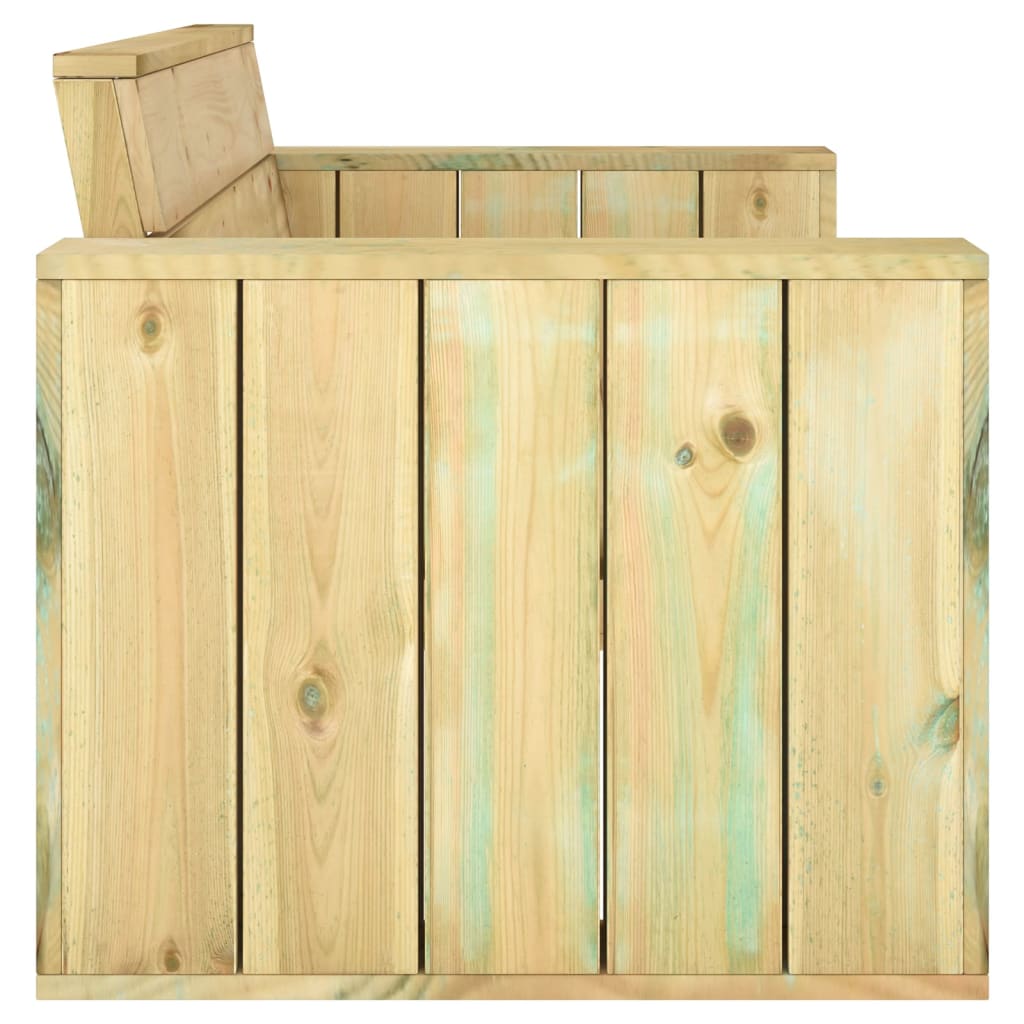 Set de muebles de jardín 4 pzas madera maciza pino impregnada
