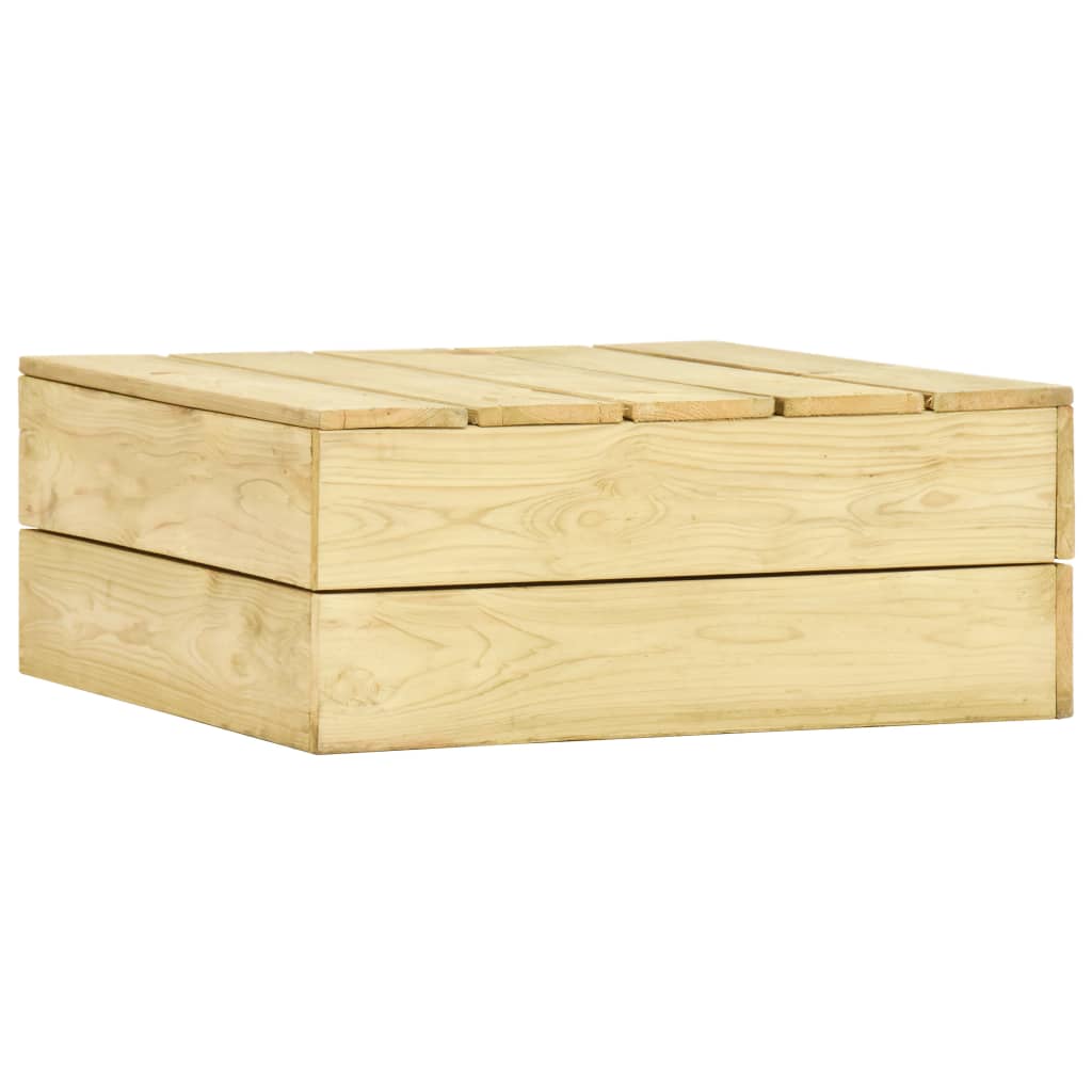 Set de muebles de jardín 4 pzas madera maciza pino impregnada