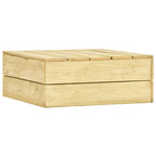 Set de muebles de jardín 4 pzas madera maciza pino impregnada