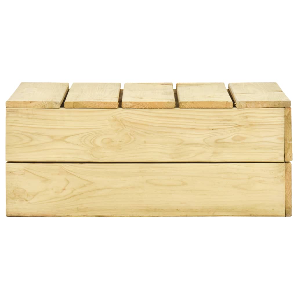 Set de muebles de jardín 4 pzas madera maciza pino impregnada
