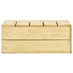 Set de muebles de jardín 4 pzas madera maciza pino impregnada