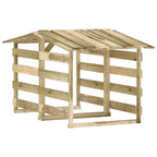 Pérgolas con techo 2 uds madera pino impregnada 100x90x100 cm