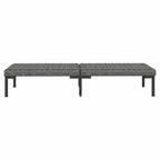 Muebles jardín 3 pzas ratán sintético semicircular gris oscuro