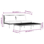 Muebles jardín 3 pzas ratán sintético semicircular gris oscuro
