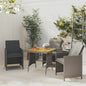 Mesa de jardín de madera maciza de acacia gris 120x70x66 cm