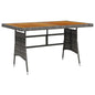 Mesa de jardín de madera maciza de acacia gris 120x70x66 cm