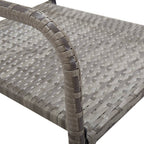 Sillas comedor de jardín apilables 2 uds ratán sintético gris