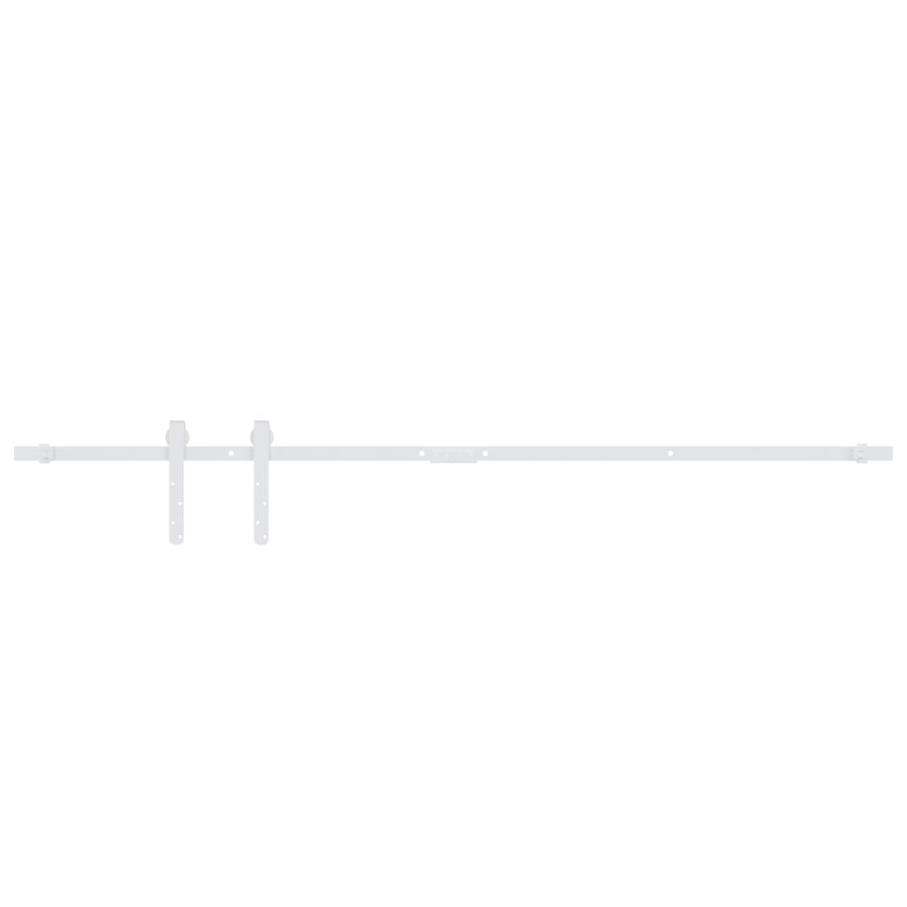Mini carbon steel white sliding closet door kit 122 cm