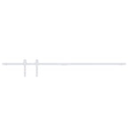 Mini carbon steel white sliding closet door kit 122 cm