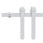Mini carbon steel white sliding closet door kit 122 cm