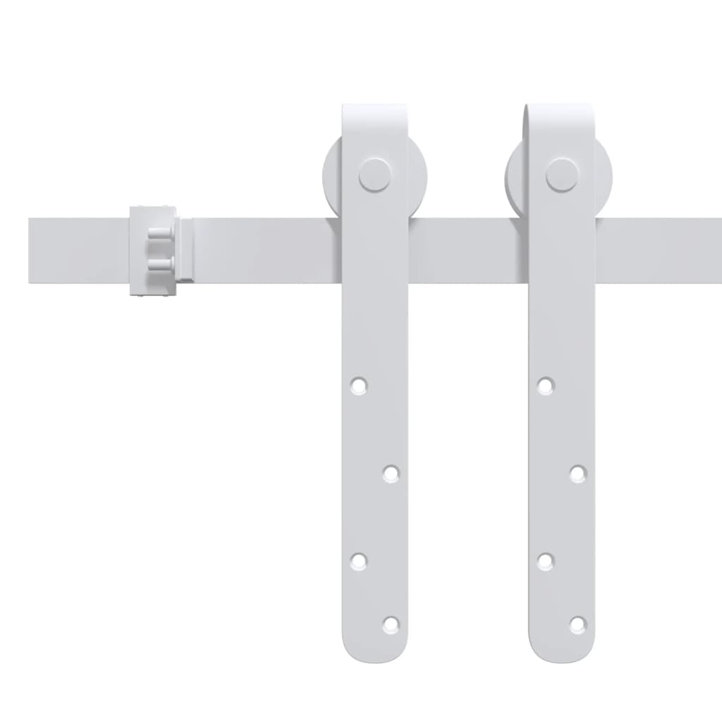 Mini carbon steel white sliding closet door kit 122 cm