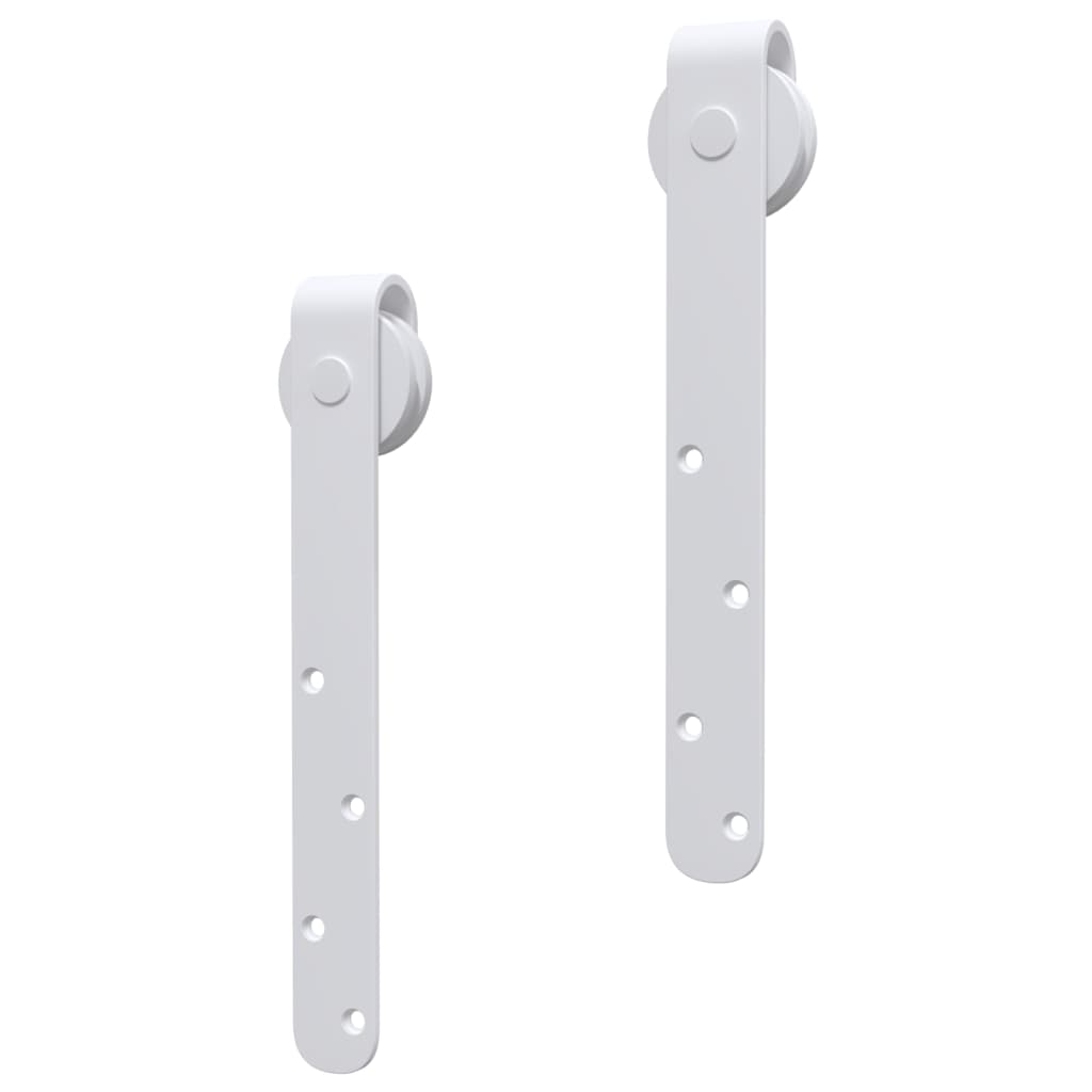Mini carbon steel white sliding closet door kit 122 cm