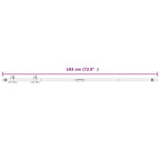 183cm white carbon steel mini sliding door kit