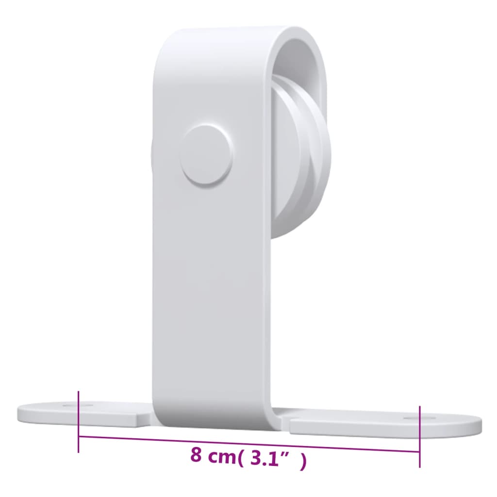 183cm white carbon steel mini sliding door kit