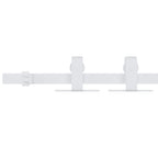 Mini sliding barn door hardware kit carbon steel white 122 cm