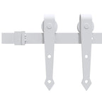 200 cm white steel sliding door hardware kit