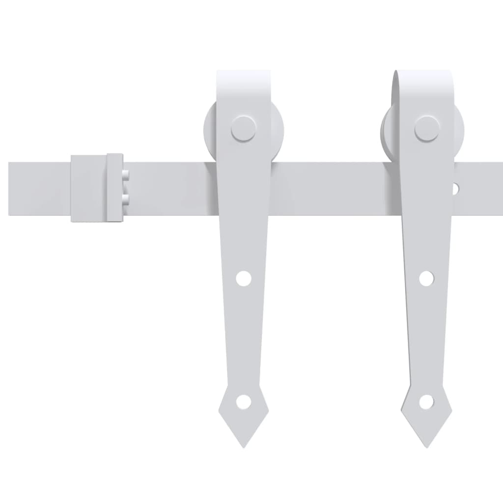 200 cm white steel sliding door hardware kit