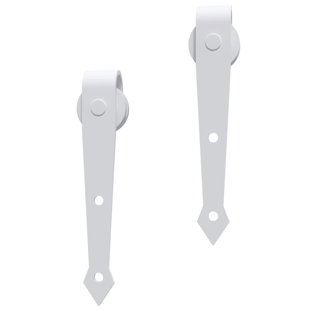 200 cm white steel sliding door hardware kit